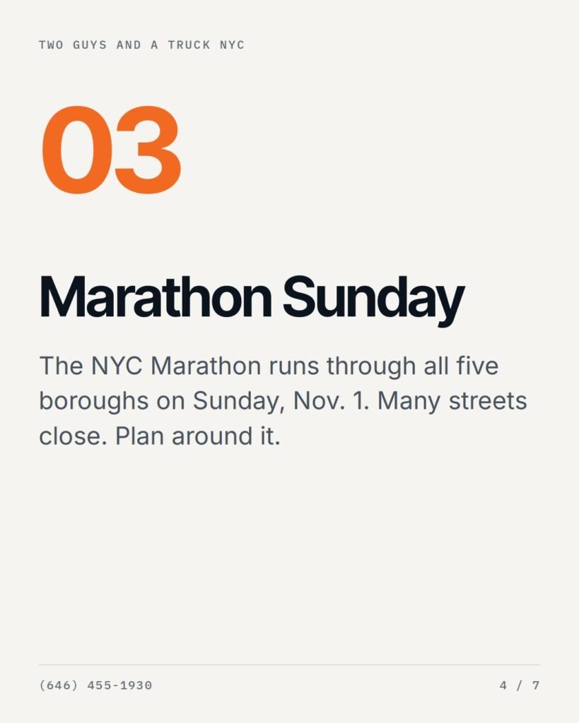 Marathon Sunday: the NYC Marathon on November 1